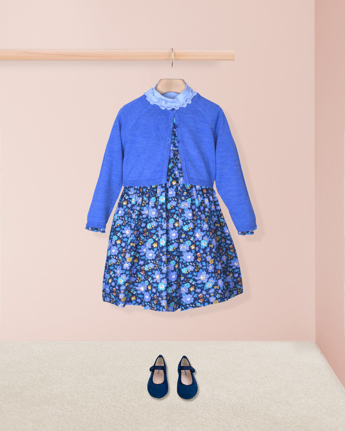 Bonheur Liberty Betsy Meadow Royal Smocked Dress